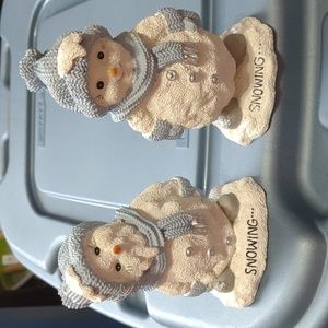 Vintage pair of resin snow buddies